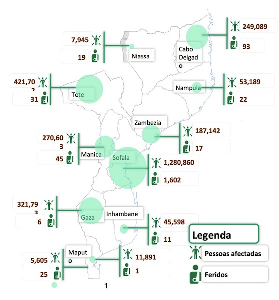 Mapa do INGC