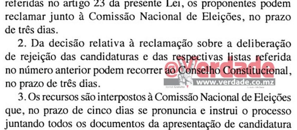 Autárquicas 2018: Renamo recorre à CNE por causa da exclusão de Venâncio Mondlane