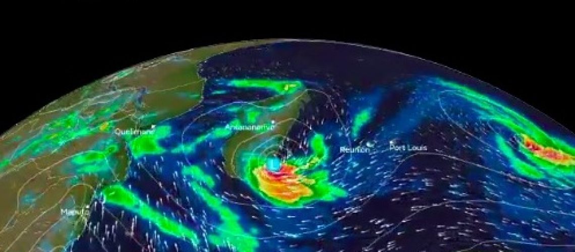 Chuvas forte no litoral das províncias de Gaza