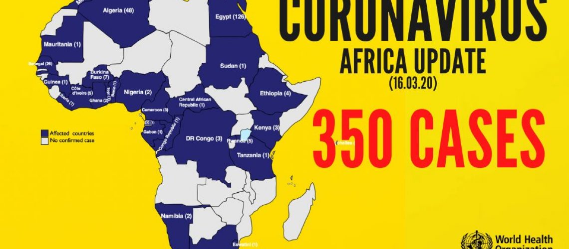 29 países africanos afectados pelo com novo coronavírus