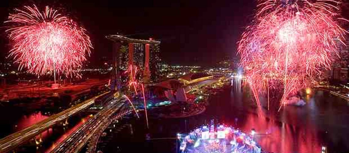 Singapura despede-se dos Jogos da Juventude com show de luzes e fogos