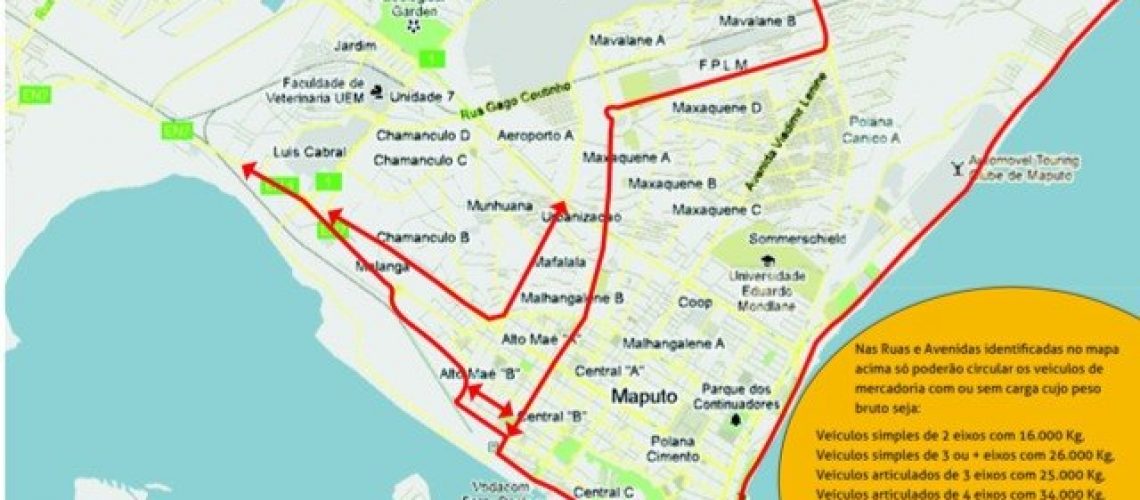 Circulação de viaturas pesadas na cidade de Maputo