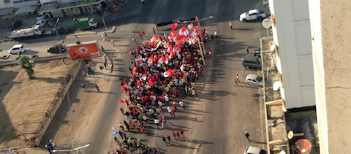 Marcha do partido Frelimo juntou menos de 0