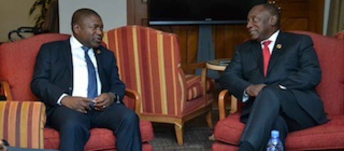 Presidente Nyusi volta a sensibilizar Ramaphosa para devolver Chang