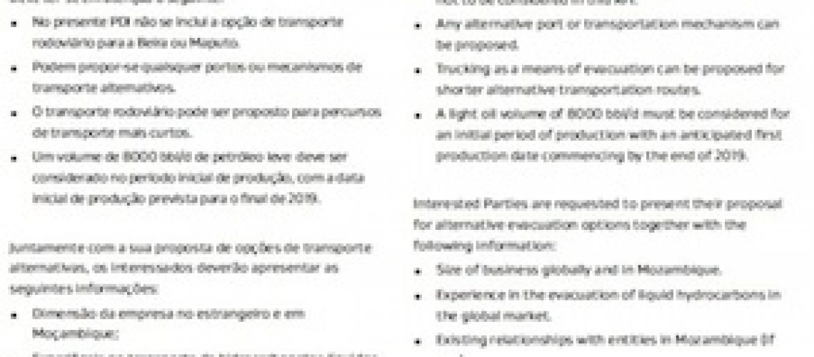 Governo de Moçambique cancelou concurso público que a Sasol ainda nem sequer lançou