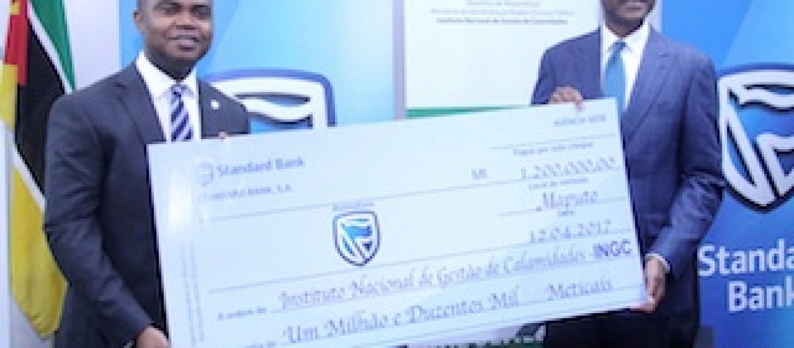 Para as vítimas do ciclone Dineo: Standard Bank apoia INGC com 1.200.000 MT