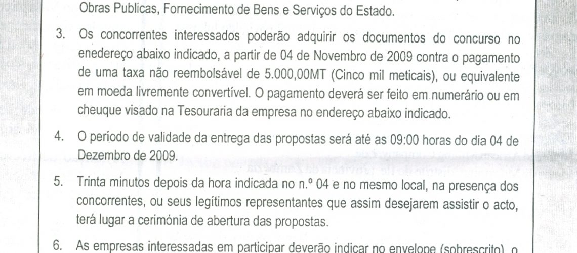 Nº01/EDM-ADPM/2009