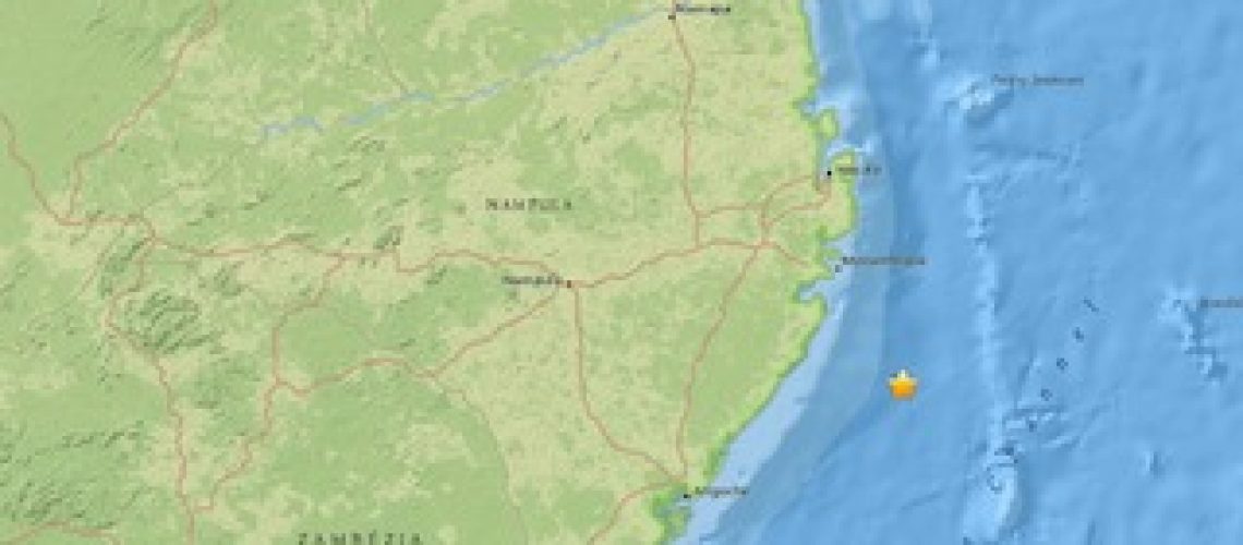 Tremor de terra registado no canal de Moçambique