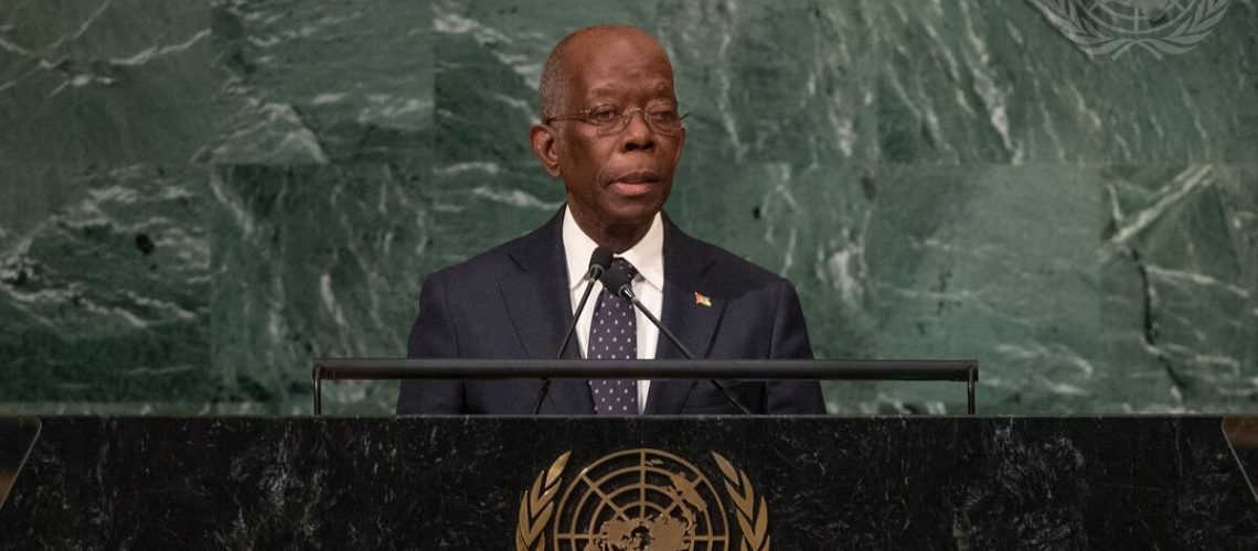 Adriano Afonso Maleiane, Prime Minister of the Republic of Mozambique, addresses the general debate of the General Assembly’s seventy-seventh session.